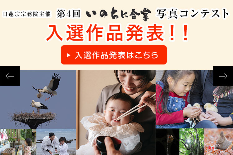 第4回 いのちに合掌 写真コンテスト 入選作品発表！